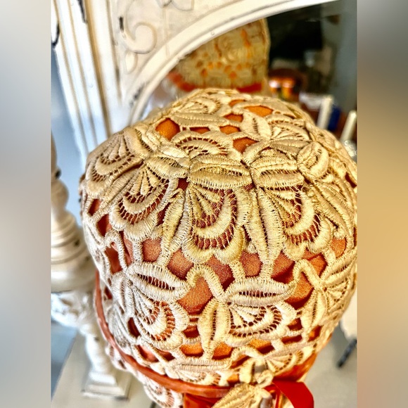 Vintage Lace Cloche Hat Flapper Style - Picture 6 of 11